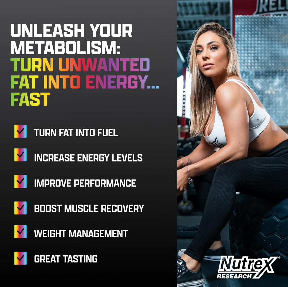 Nutrex Research Liquid L Carnitine 3000 liquid-dropper emphasizes fast absorption.