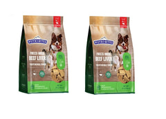 Nutri Bites beef liver treats in a resealable bag offer convenient training rewards.