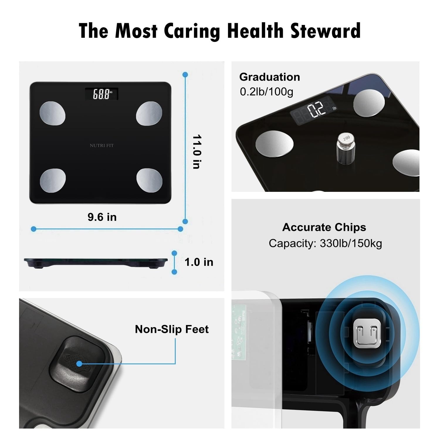 NUTRI FIT Scale battery included for immediate setup and use.