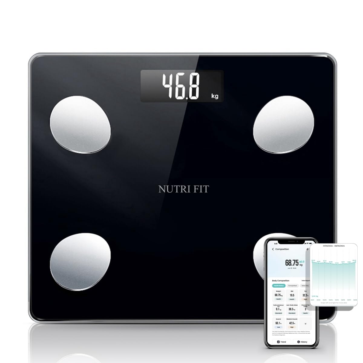 NUTRI FIT Scale front display for quick, accurate weight readings.