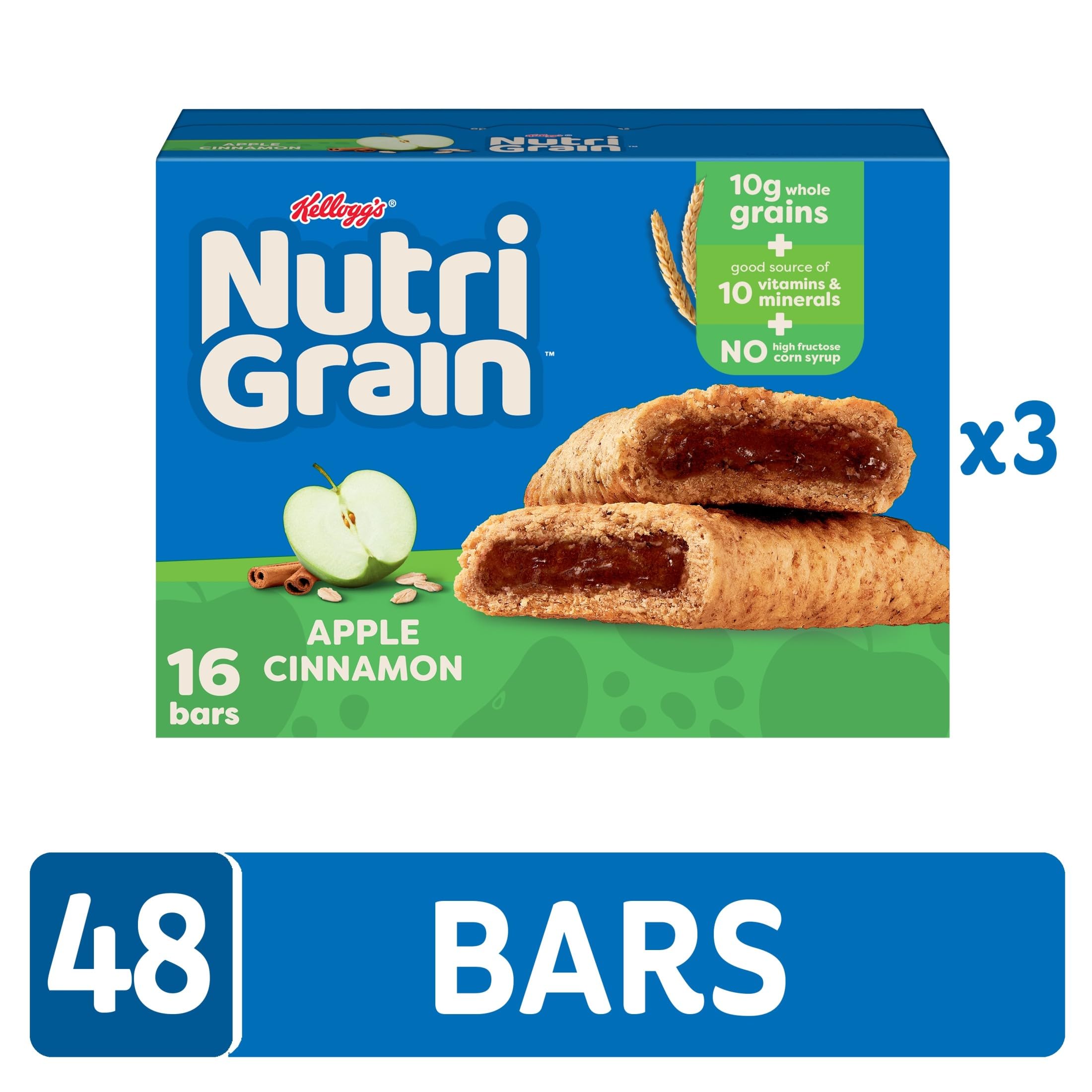 Nutri-Grain Apple Cinnamon bars apple filling in a close-up view.