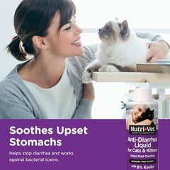 Doseur-gouttes: administration simple et contrôlée pour Nutri-Vet Anti-Diarhee chez le chat.