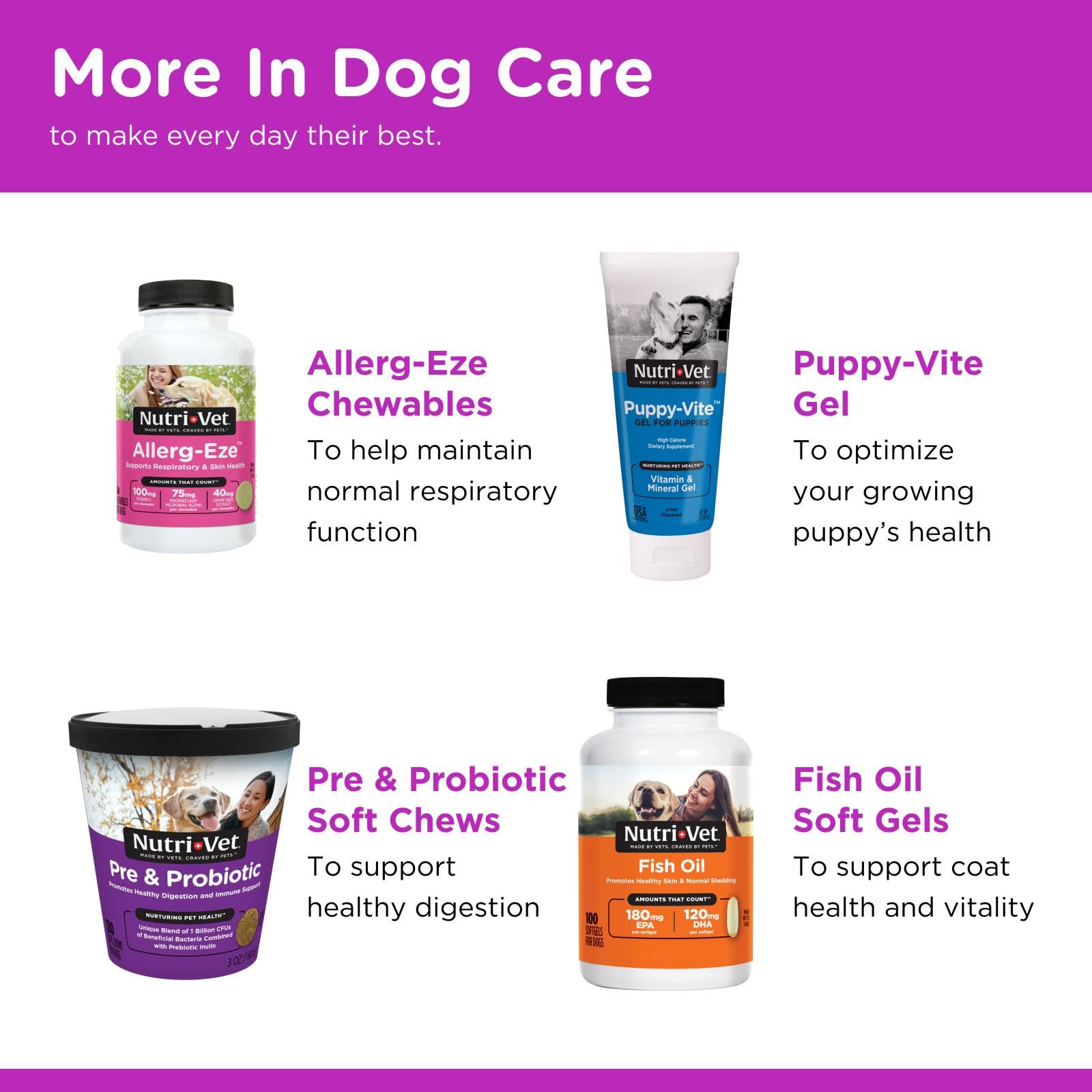 Nutri-Vet entretien oreilles chien — idéal après activités extérieures.