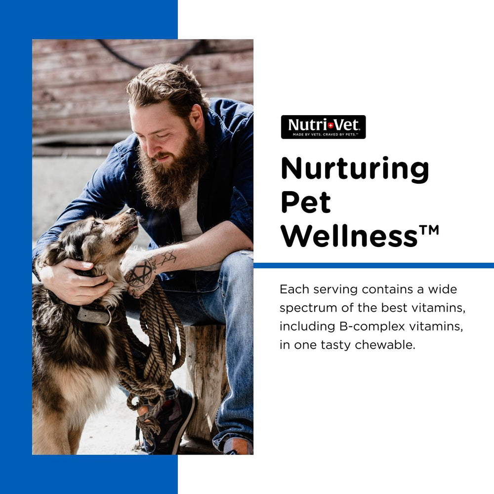 Nutri-Vet Multi-Vite bottle front emphasizes USA-made quality and NASC seal