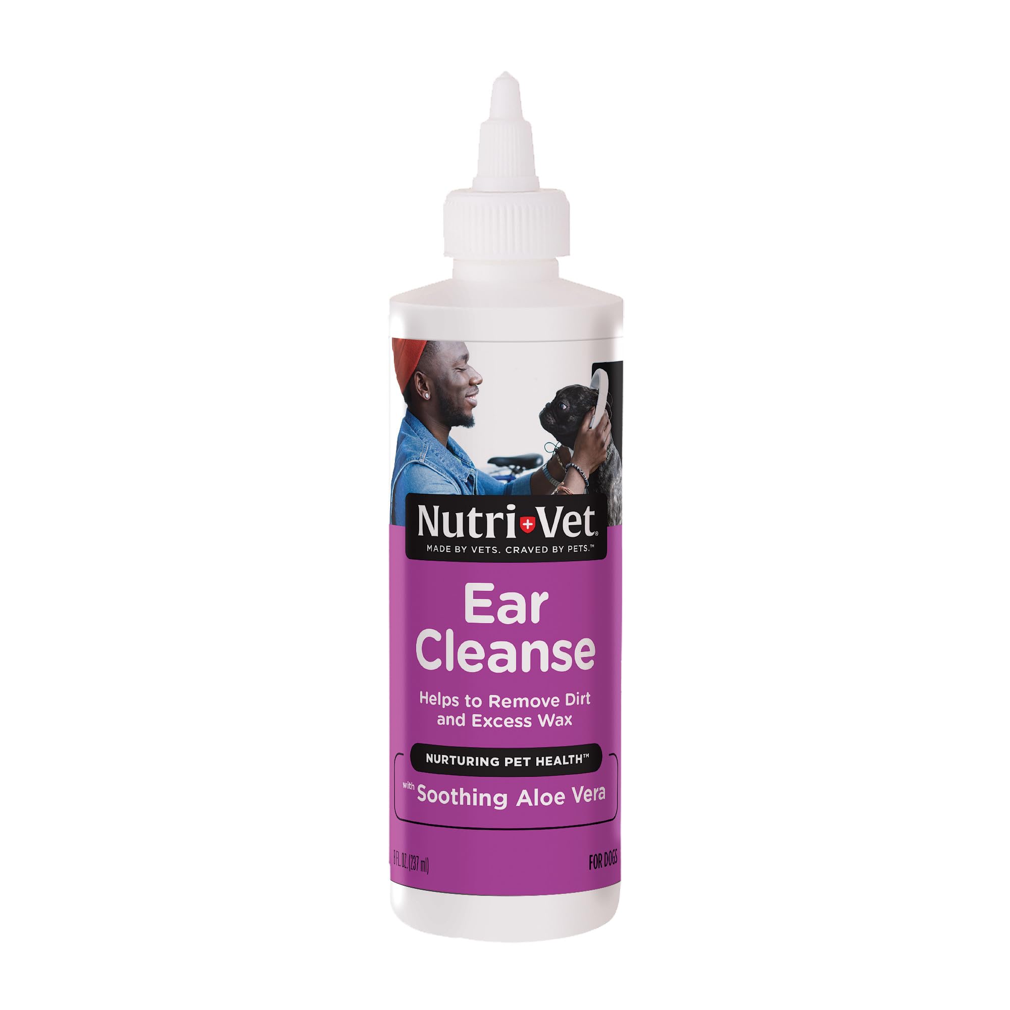 Nutri-Vet nettoyant oreilles chien — flacon pratique pour nettoyer et déodoriser en douceur.