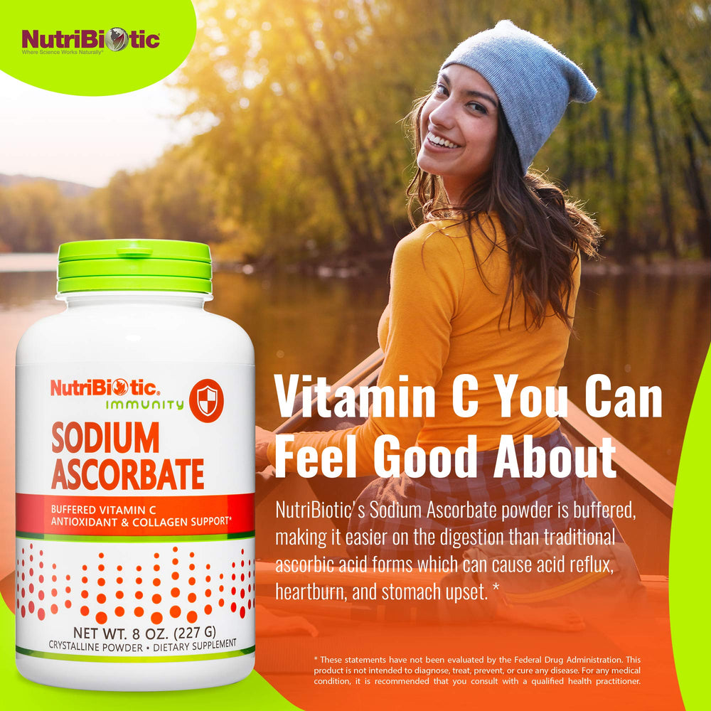 NutriBiotic powder blended in water for a mild-tasting drink