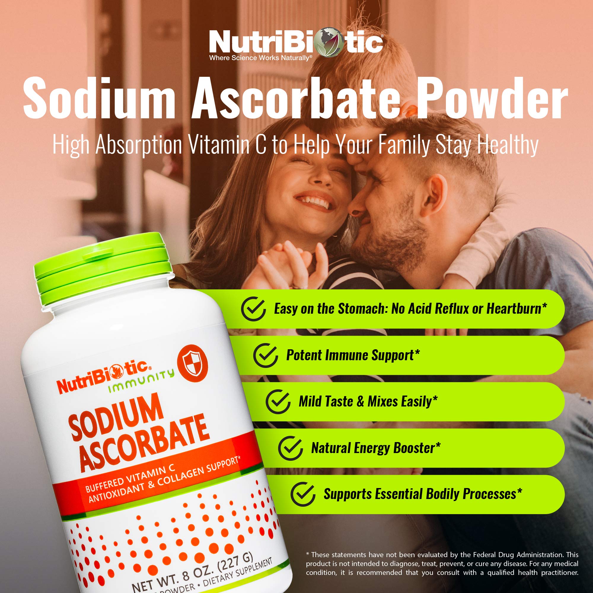 Scoop beside NutriBiotic powder for precise dosing