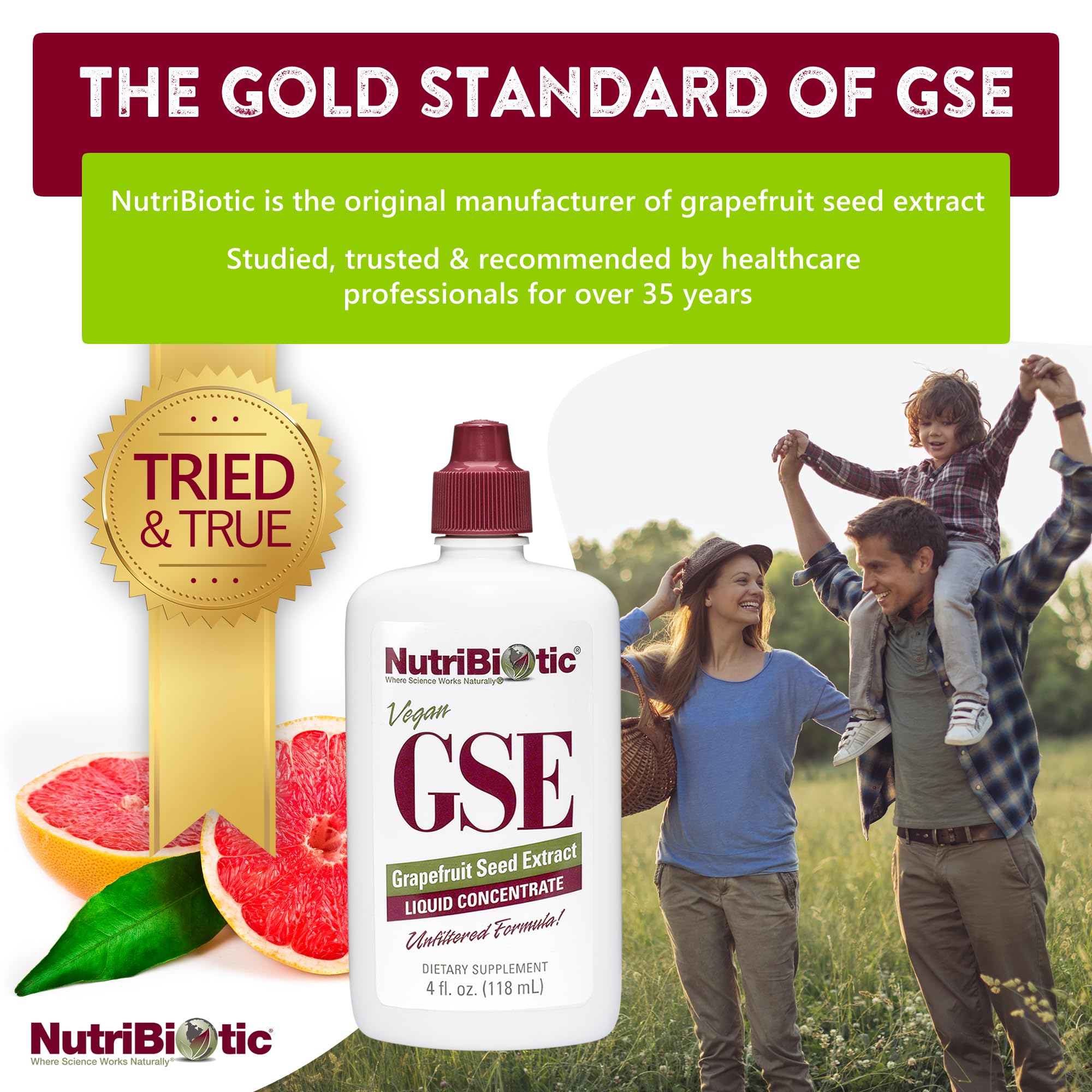 Close-up of NutriBiotic GSE label showing bioflavonoids content