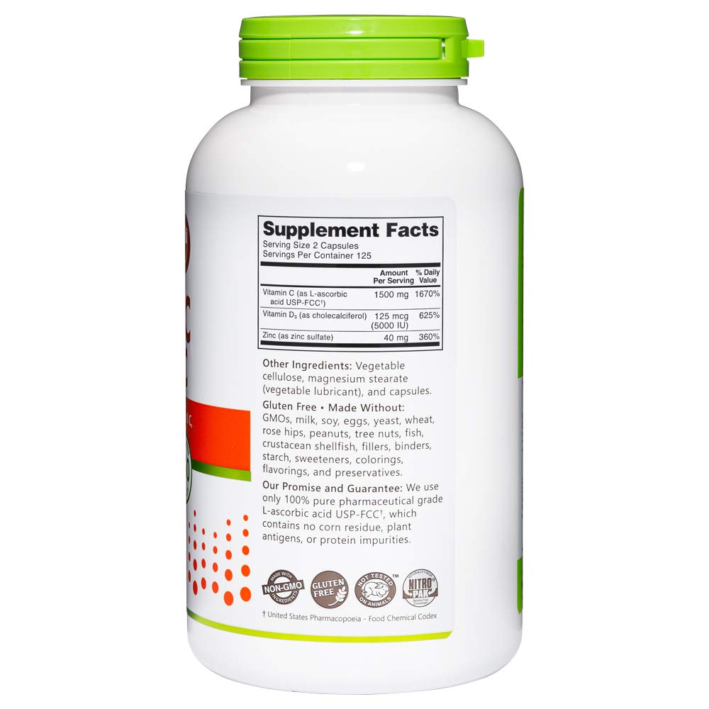 NutriBiotic Vitamin C D3 Zinc on-the-go lifestyle shot for travel readiness.