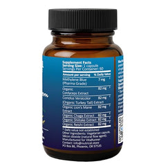 Nutricel organic mushroom extracts pack highlighting six mushrooms