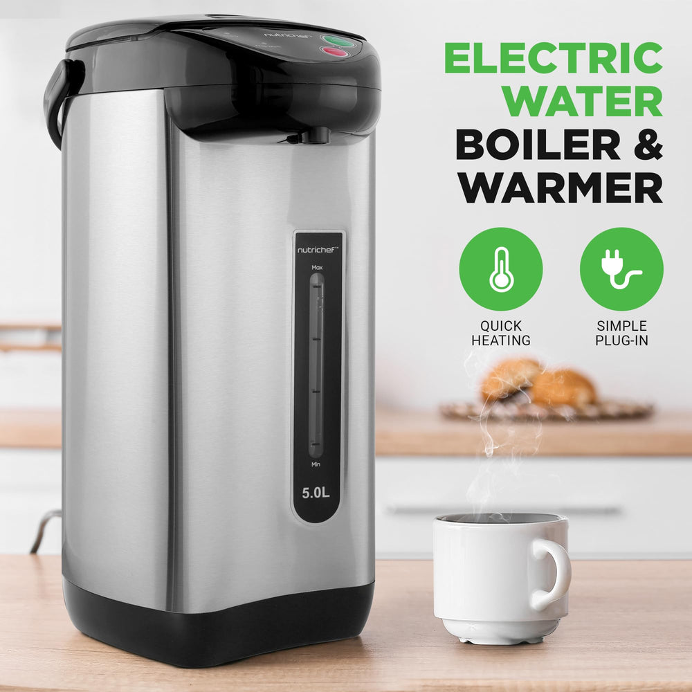 NutriChef kettle digital control panel for precise temperature settings.