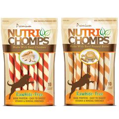 NutriChomps 5 inch Twists in bag for longer chewing sessions and dental support