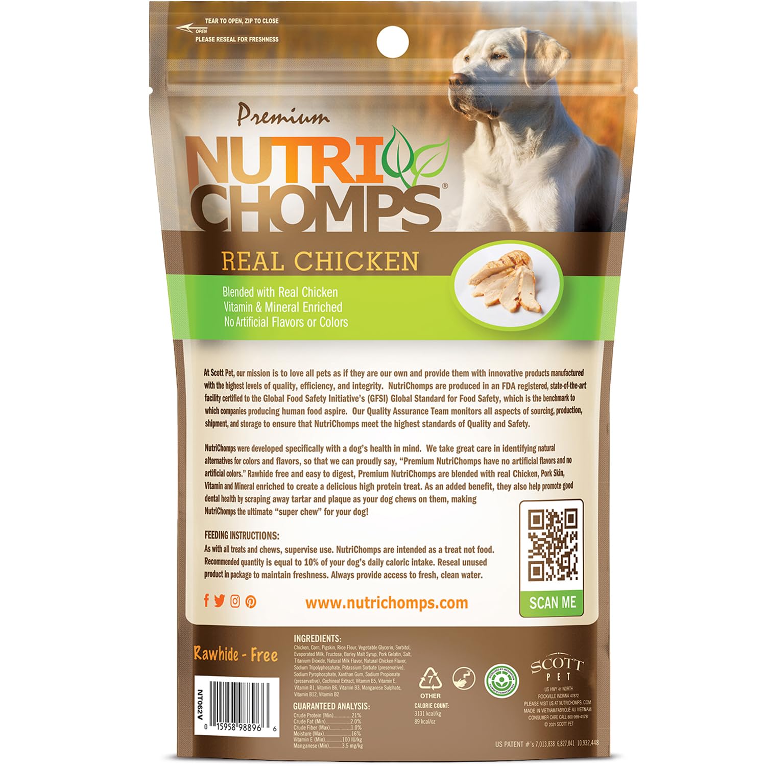 NutriChomps suitable for puppies to large dogs across sizes