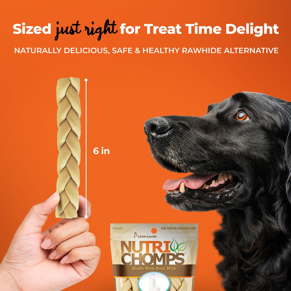 NutriChomps rawhide-free dog chews, easy to digest and stomach-friendly
