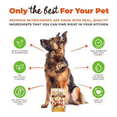 NutriChomps real peanut butter flavor chews dogs love