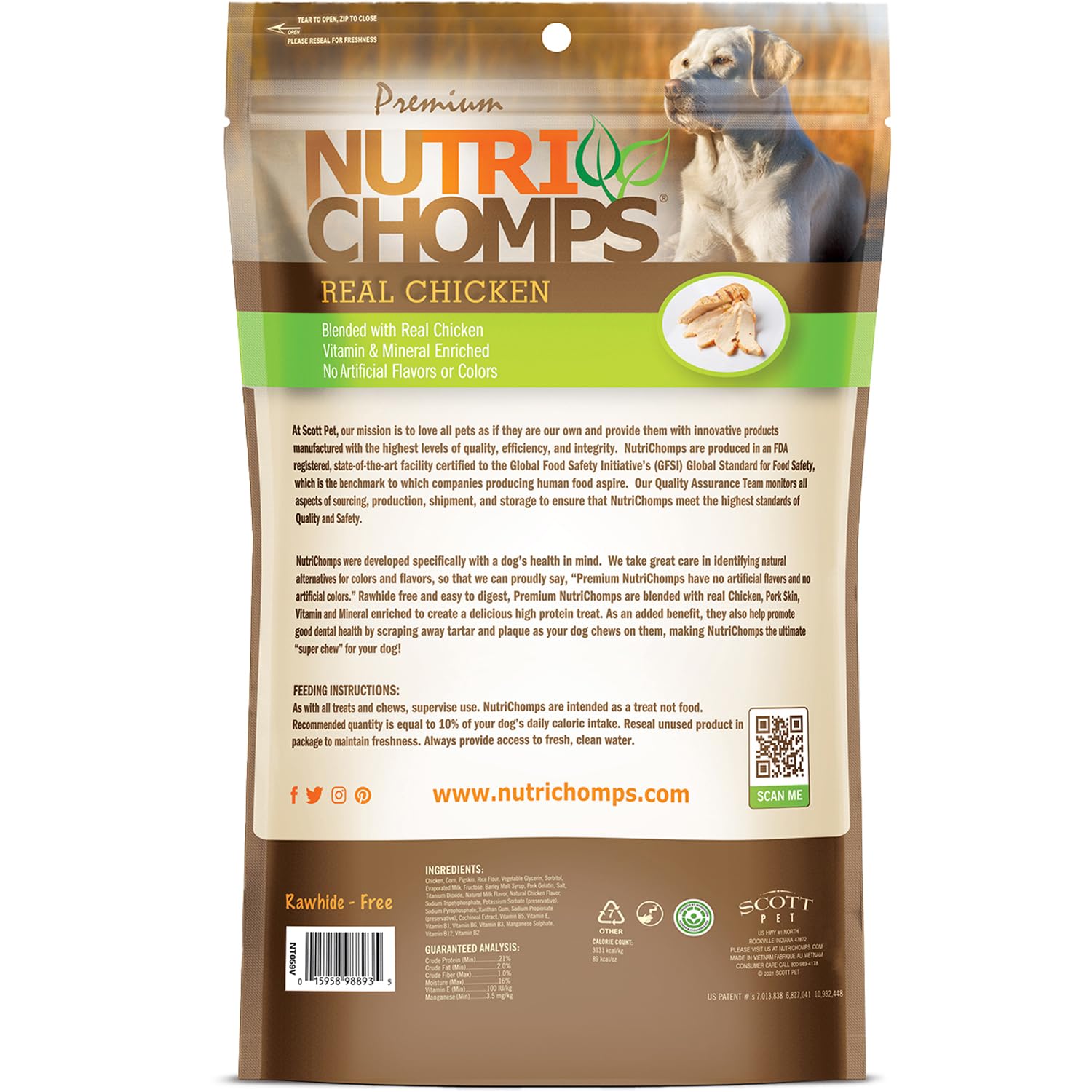 NutriChomps fortified with vitamins and minerals for canine wellness