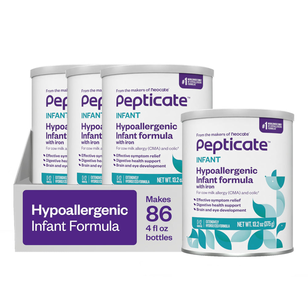 NUTRICIA PEPTICATE baby formula bottle front showing a hypoallergenic CMA option