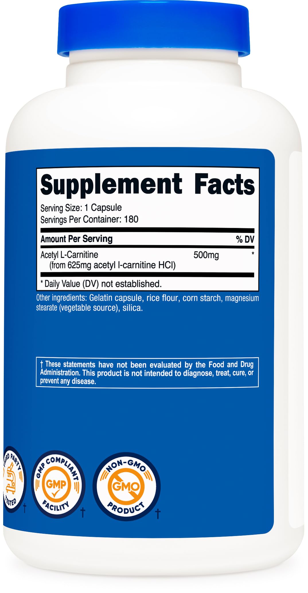 Nutricost ALCAR third-party testing seal indicating quality