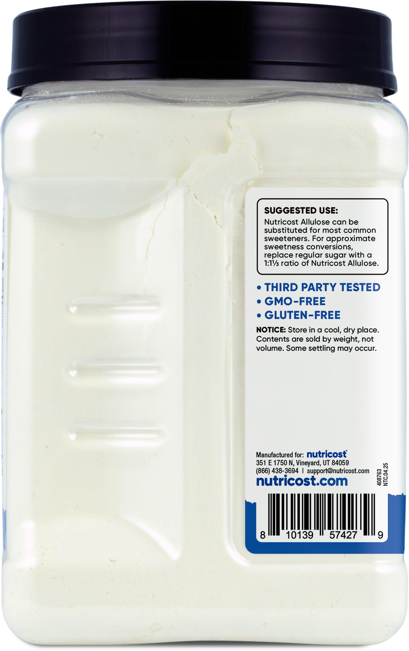 Nutricost Allulose logo on keto-friendly product label for low carb shoppers.