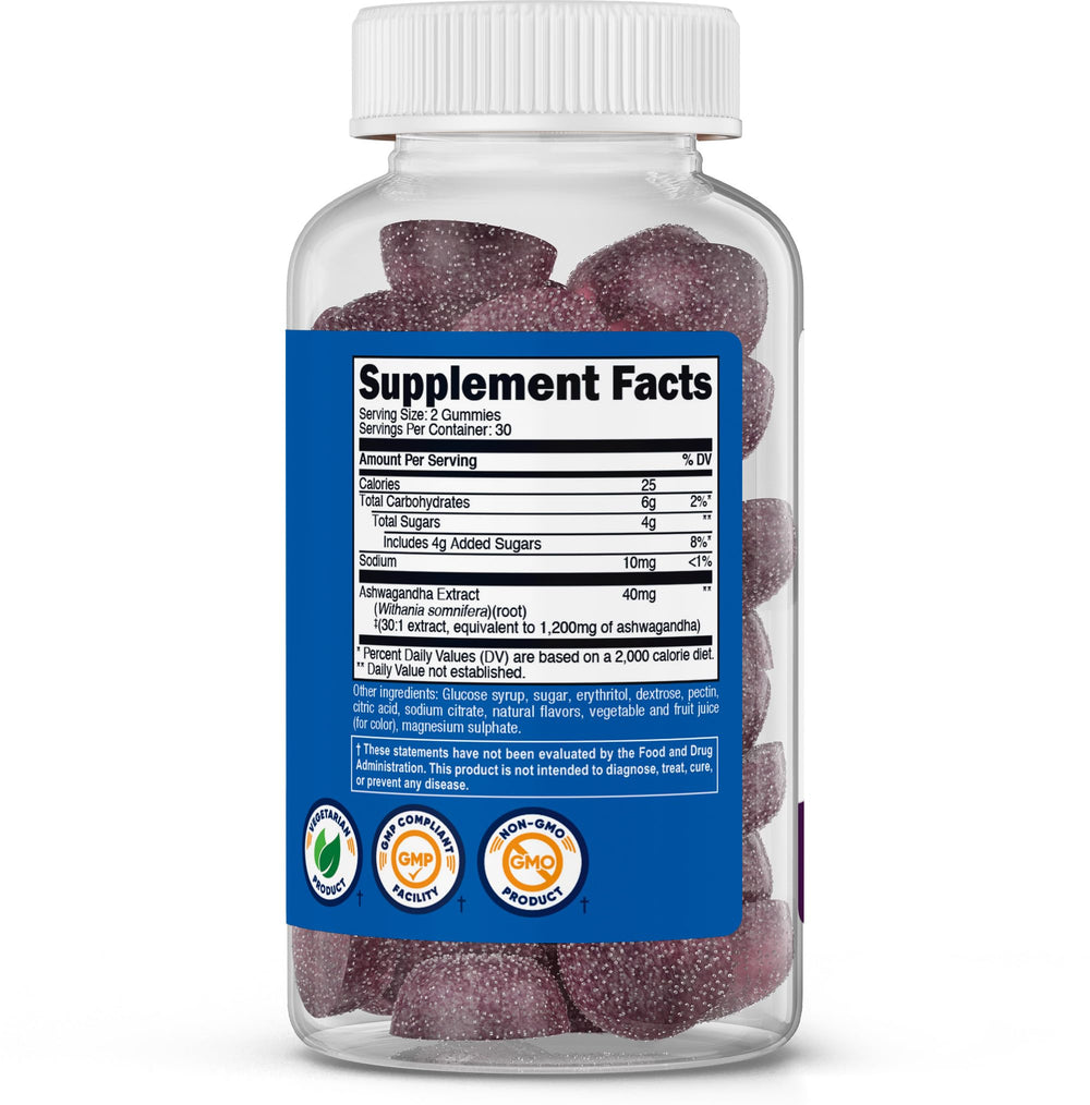 Nutricost Ashwagandha gummies ingredients reveal gluten-free vegetarian formula.