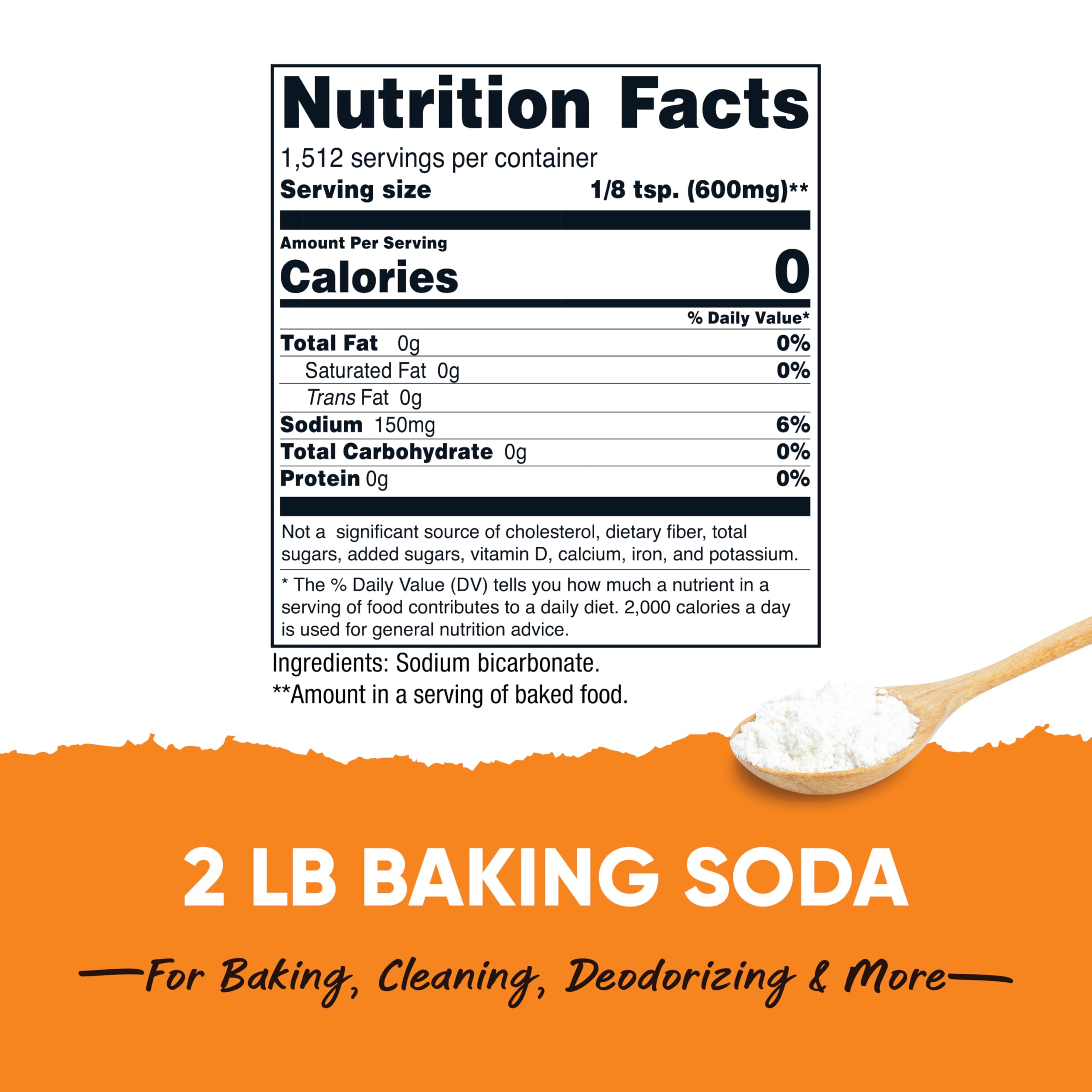 Nutricost Baking Soda for baking use, providing reliable leavening and clean flavor