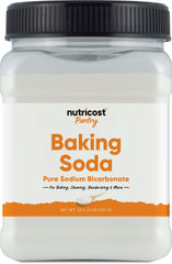 Nutricost Baking Soda bottle front showing pantry staple for baking and deodorizing