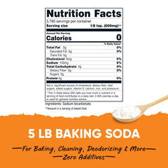Nutricost Baking Soda bottle deodorizes the fridge and freshens nearby areas.