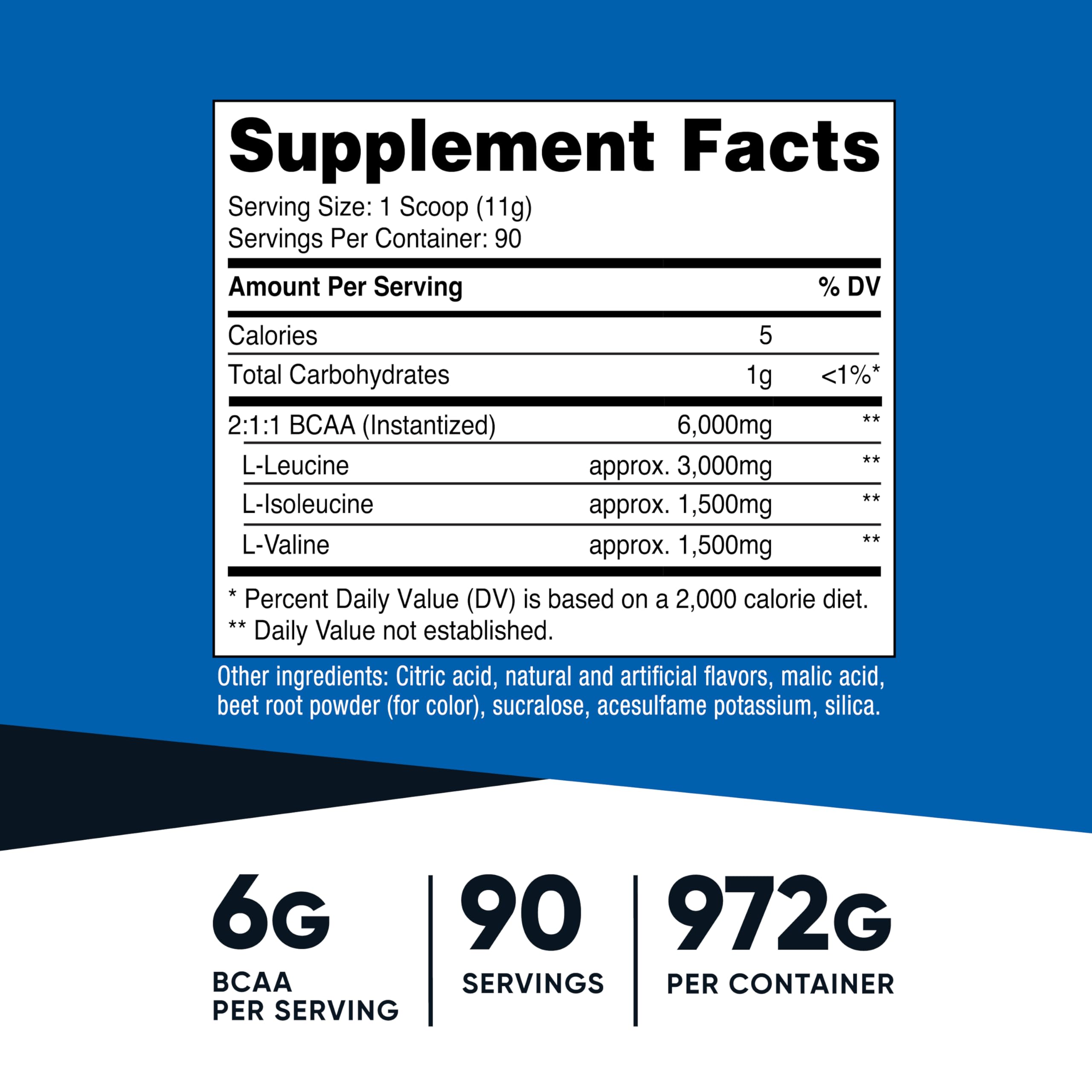 Scoop included with Nutricost BCAA Powder Raspberry Lemonade for easy measure