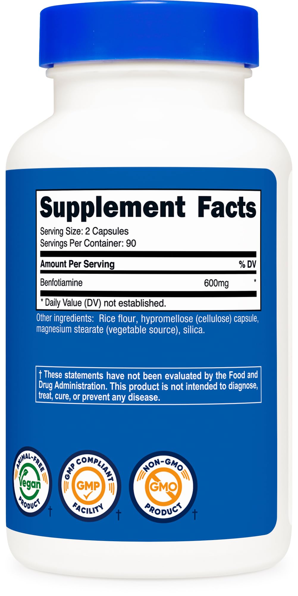 Nutricost Benfotiamine facility certificates emphasize quality and safety standards.