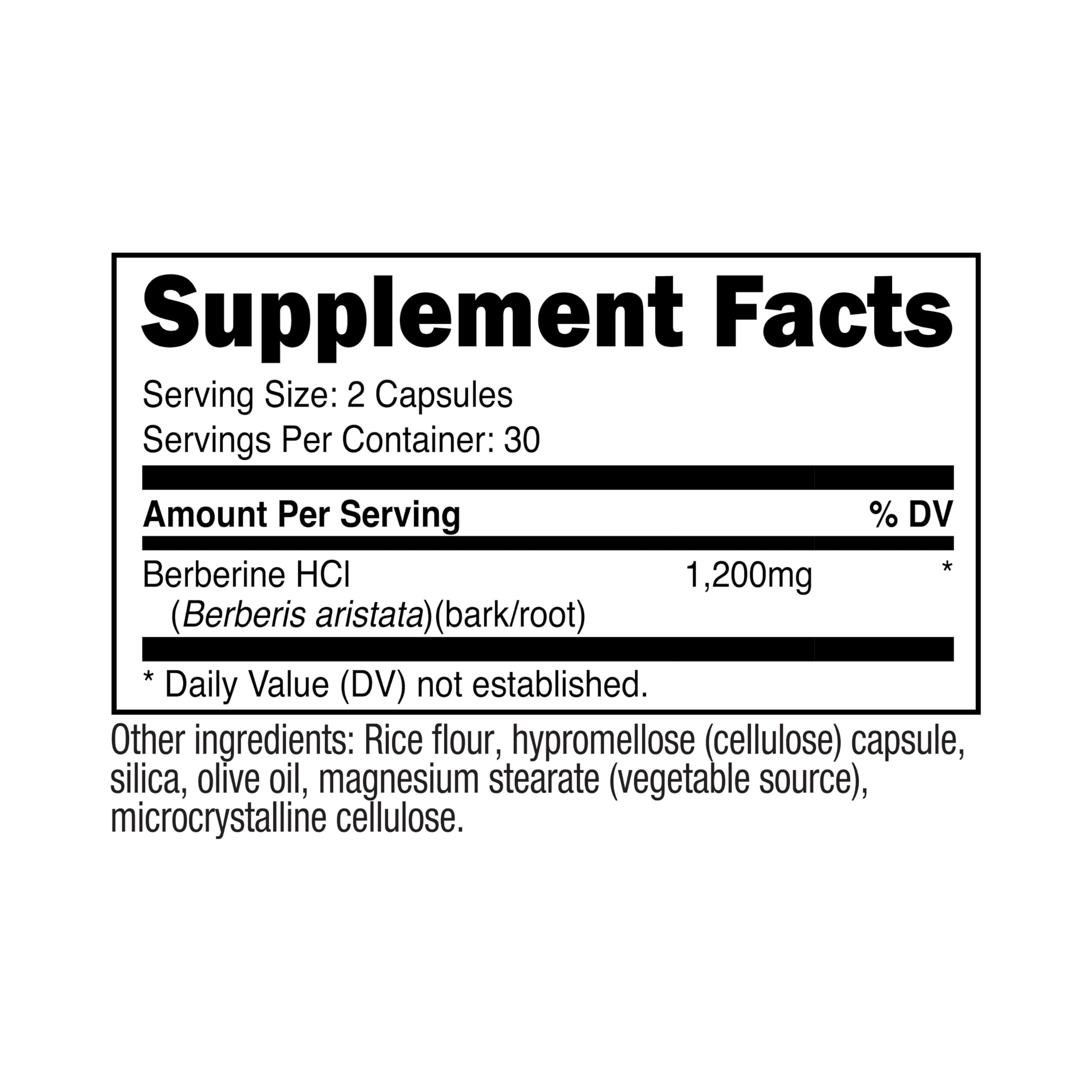 Nutricost Berberine HCl gluten-free and non-GMO certified.
