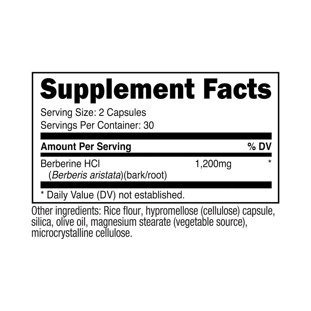 Nutricost Berberine HCl gluten-free and non-GMO certified.