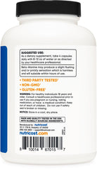 Nutricost Beta-Alanine ingredients glance underlining GMP and FDA registered facility
