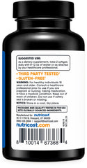 Nutricost Black Seed Oil bottle top view highlighting convenient capsules