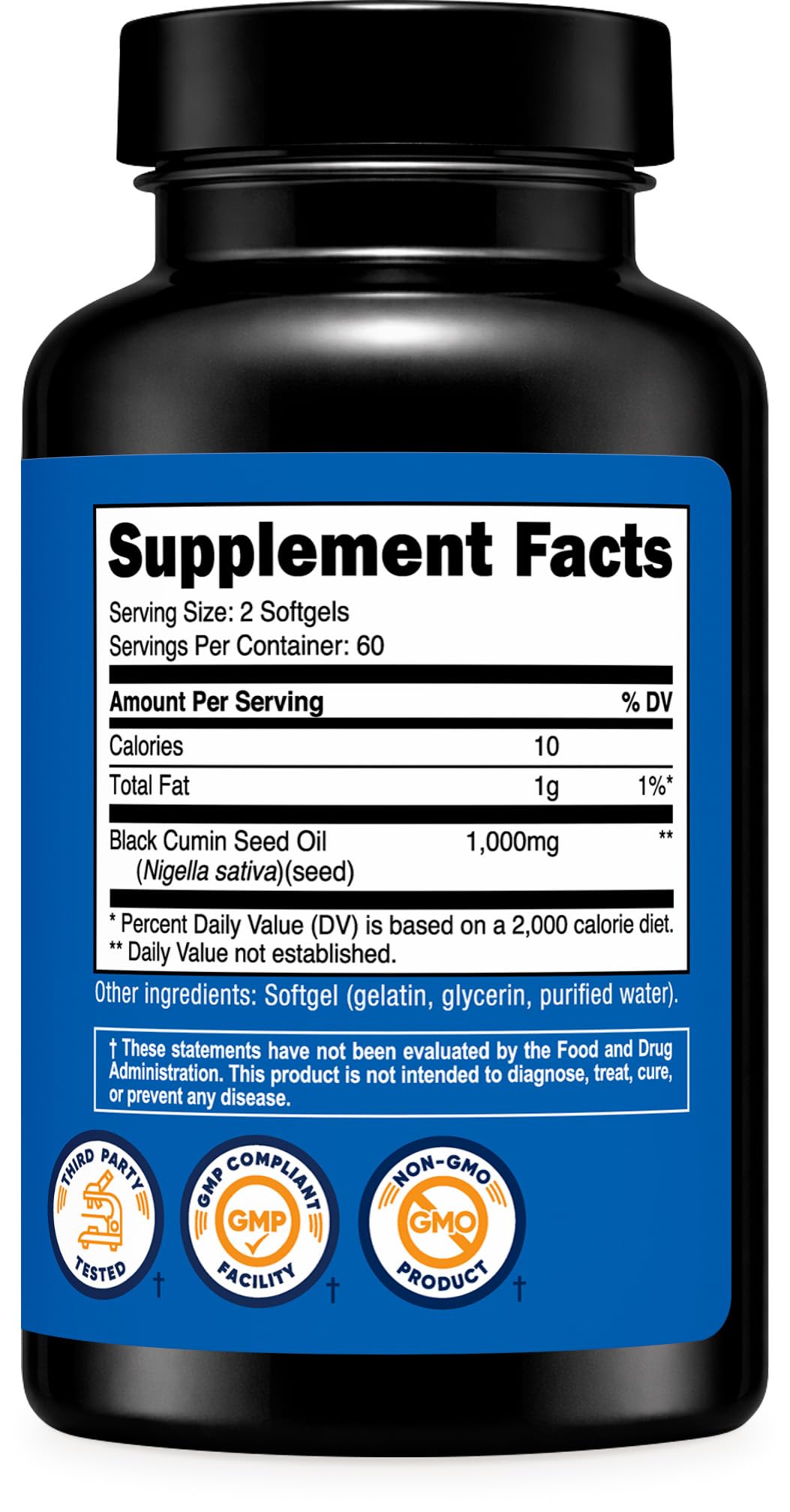 Nutricost Black Seed Oil produced in GMP compliant FDA registered facility