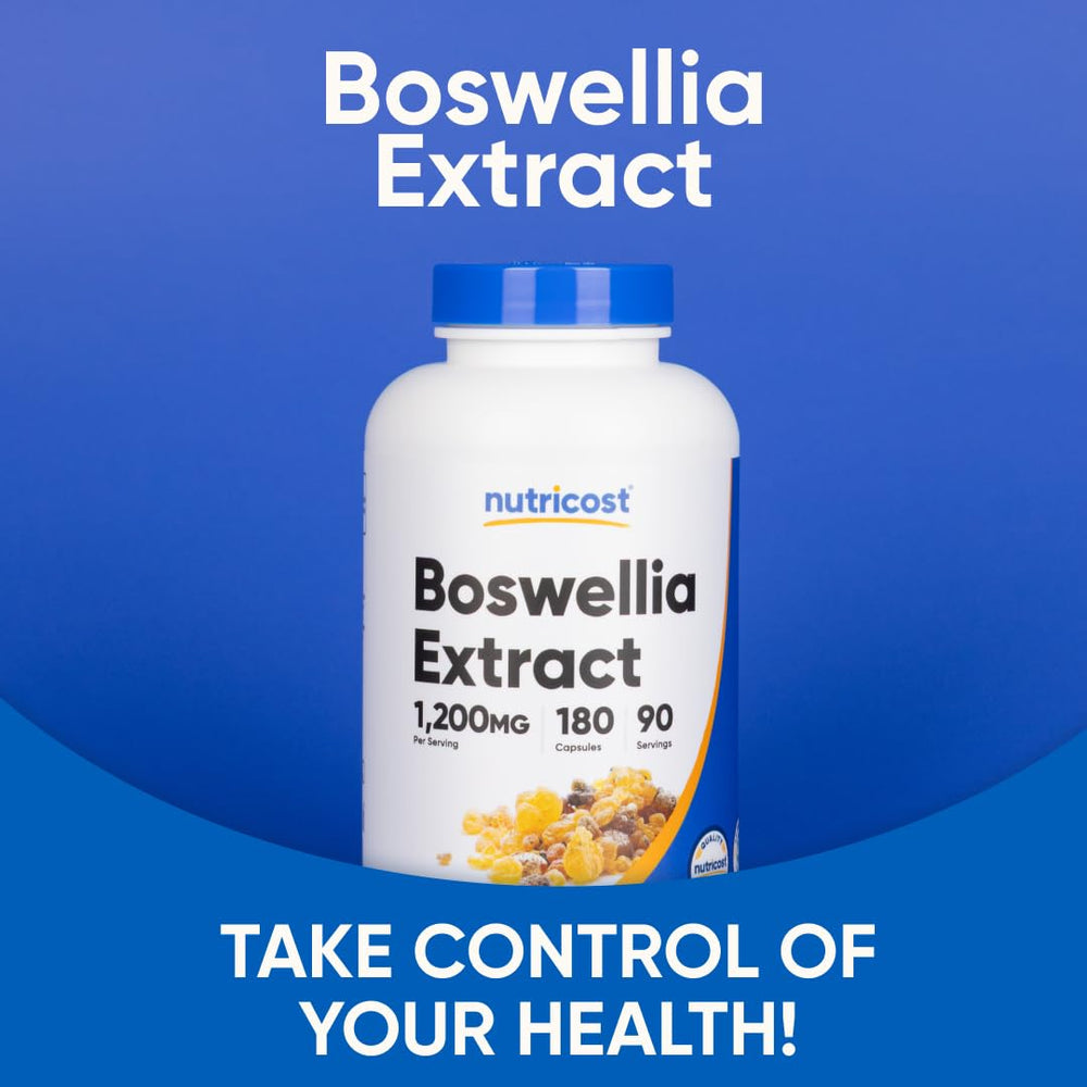 Nutricost Boswellia bottle top close-up indicating freshness and seal.