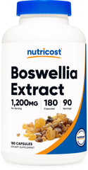 Nutricost Boswellia Extract bottle shows a 90-serving supply for daily use.