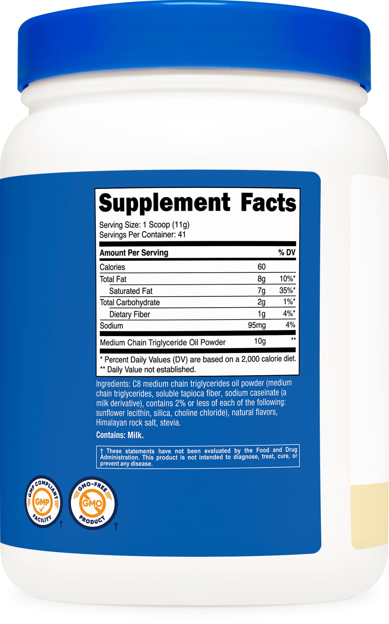 Nutricost C8 MCT Oil Powder Vanilla in smoothie for convenient fat source.