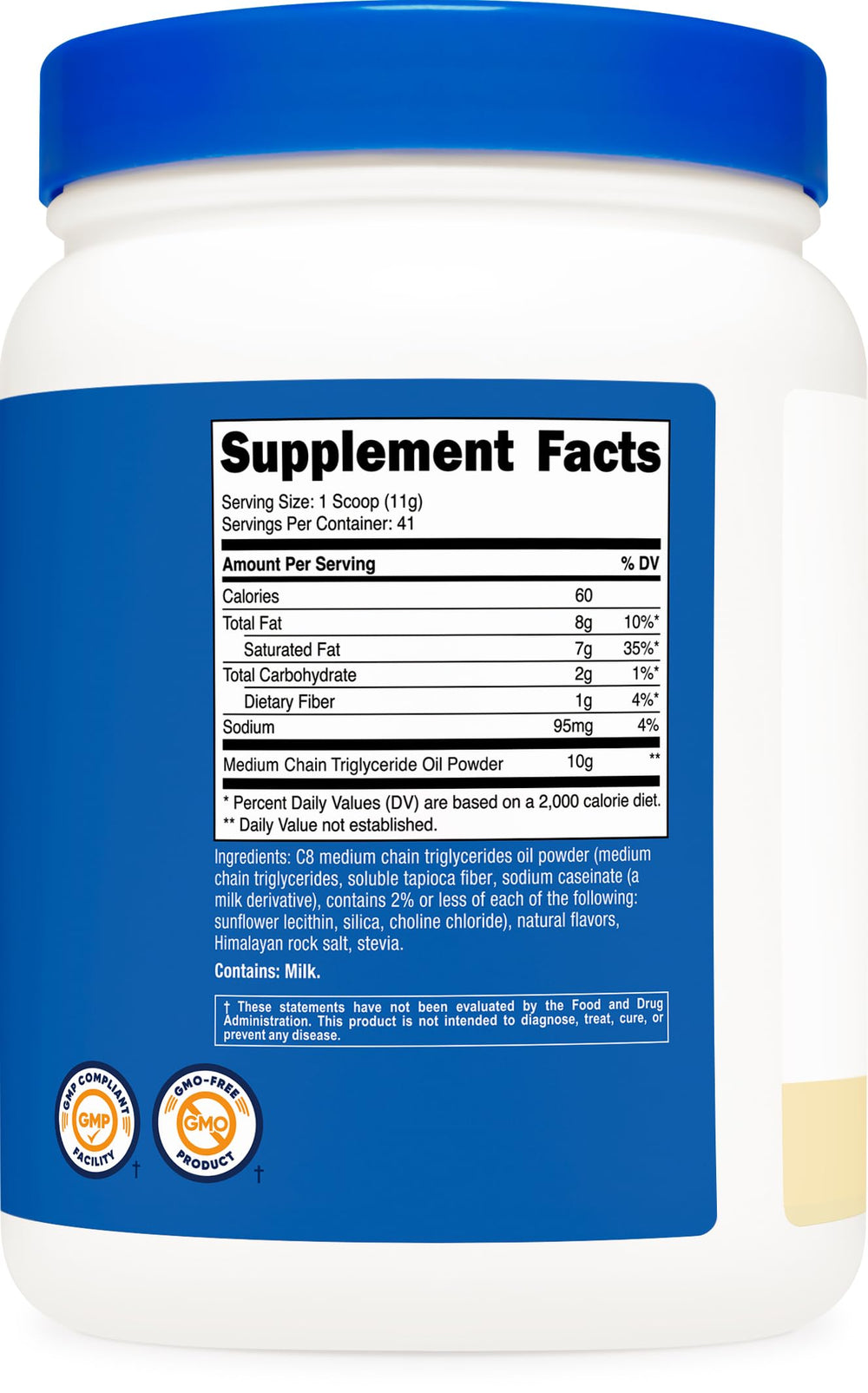 Nutricost C8 MCT Oil Powder Vanilla in smoothie for convenient fat source.
