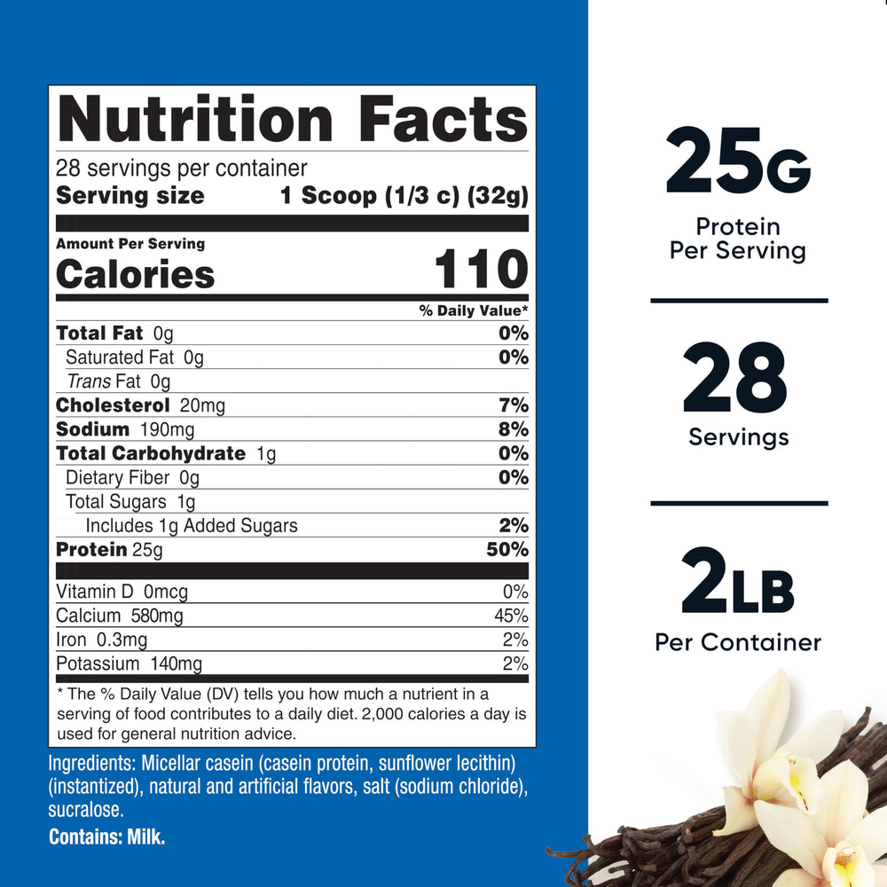 Nutricost Casein Vanilla pour demonstrates convenient shake option after workouts.