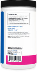 Nutricost Creatine Monohydrate Shaq's Berry Blast label presents ingredients and nutrition at a glance.