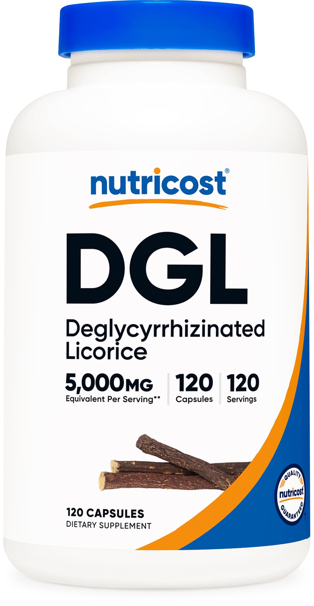 Nutricost DGL bottle front showing compact packaging for daily use