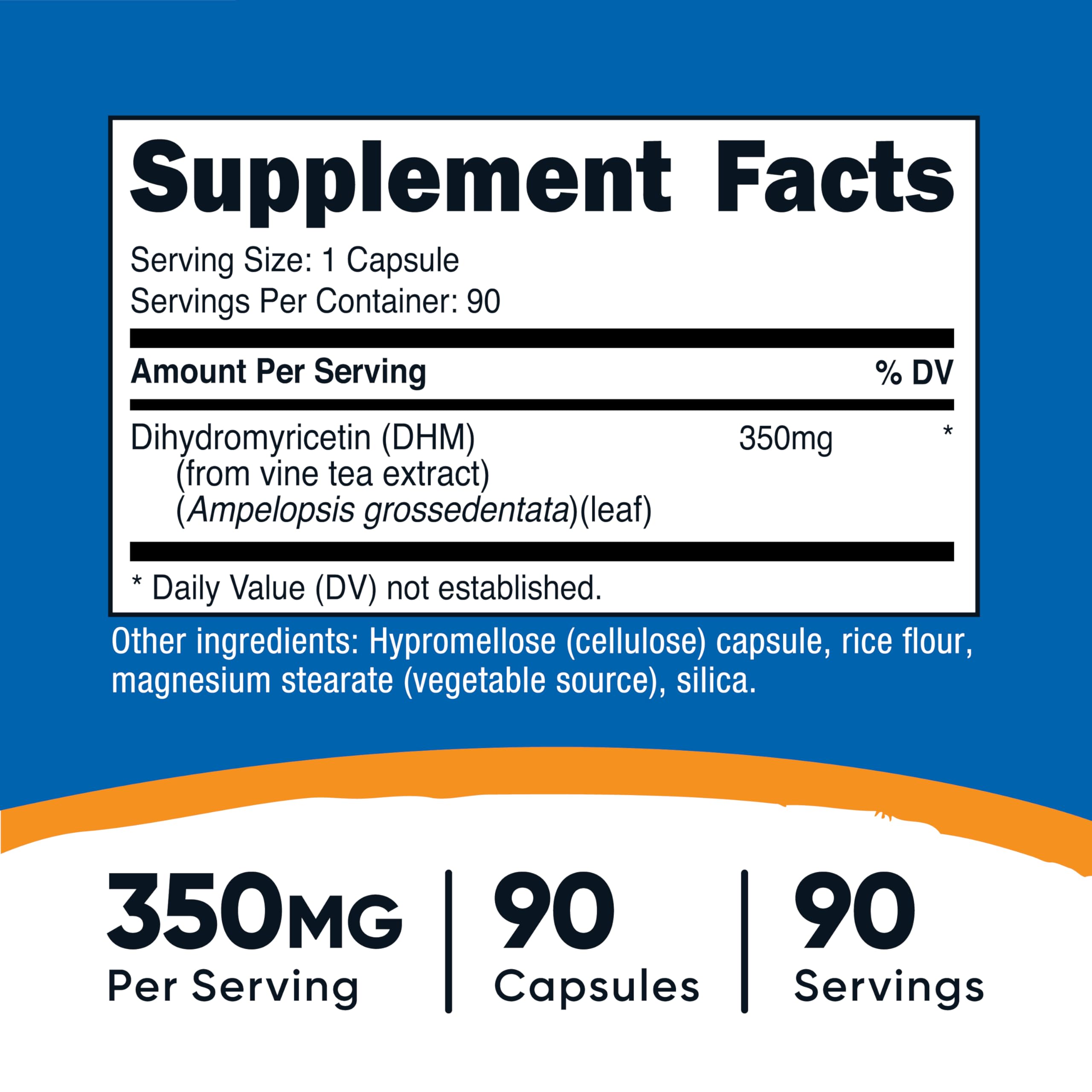 Nutricost DHM capsules close-up shows purity and quality assurance