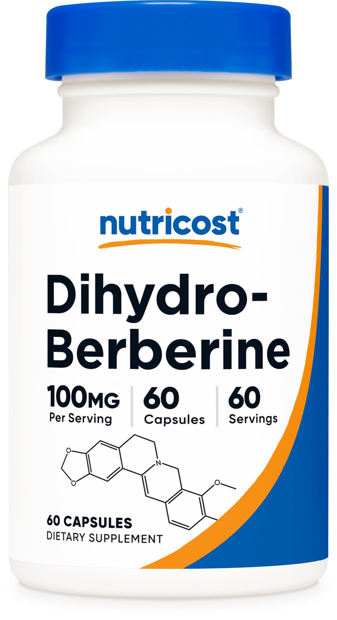 Nutricost Dihydroberberine capsules bottle showing easy daily use and potency