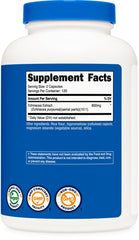 Nutricost Echinacea bottle emphasizing gluten-free and non-GMO certifications.