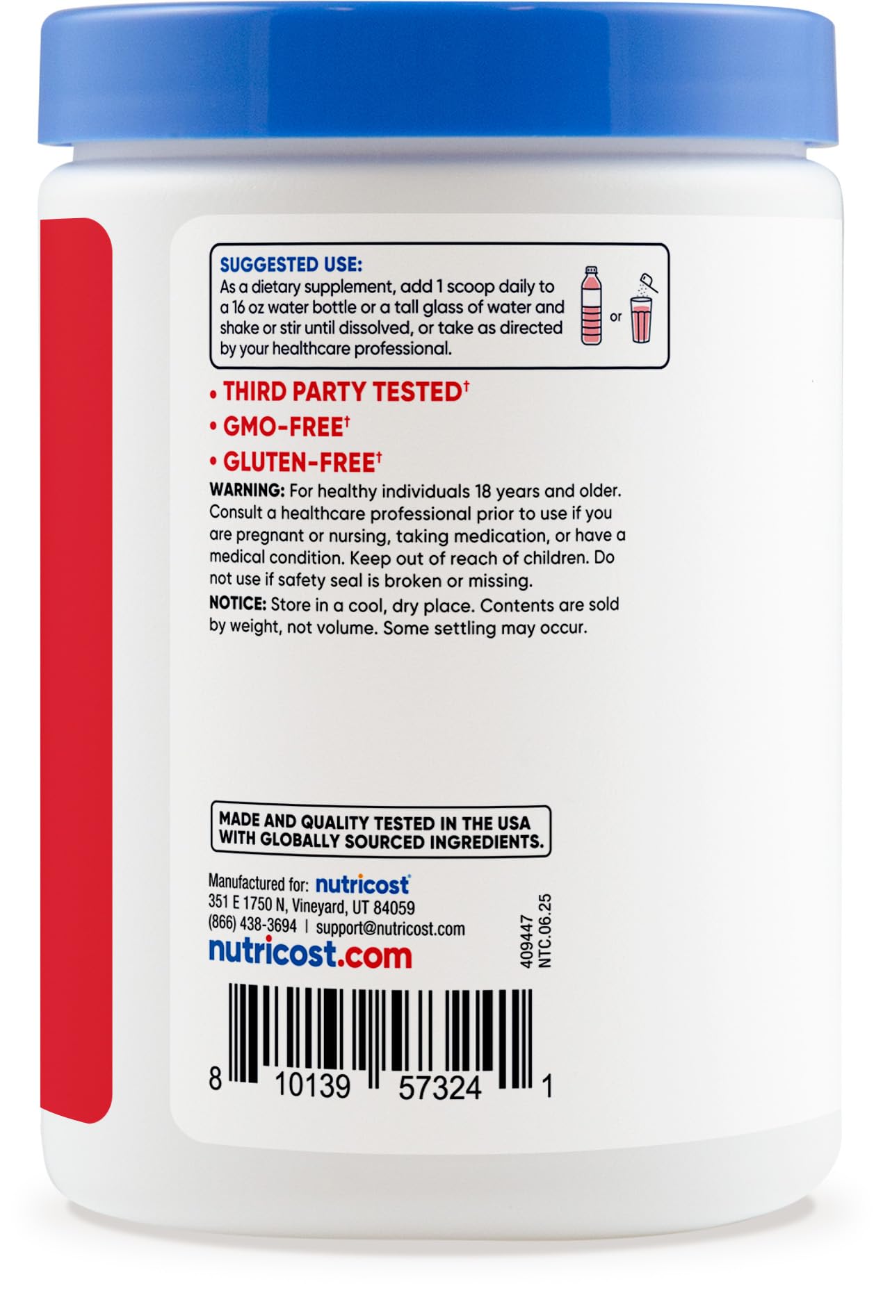 Nutricost Electrolyte Complex Fruit Punch glass highlights flavorful hydration.
