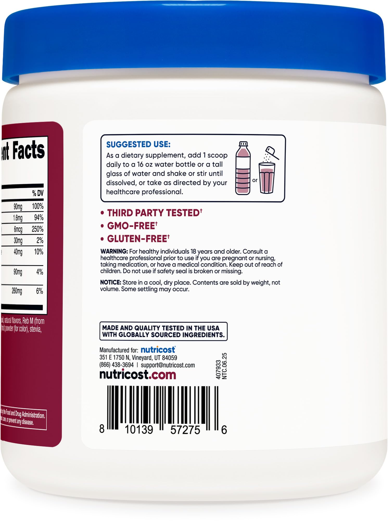 Nutricost Electrolyte Complex grape drink after a workout