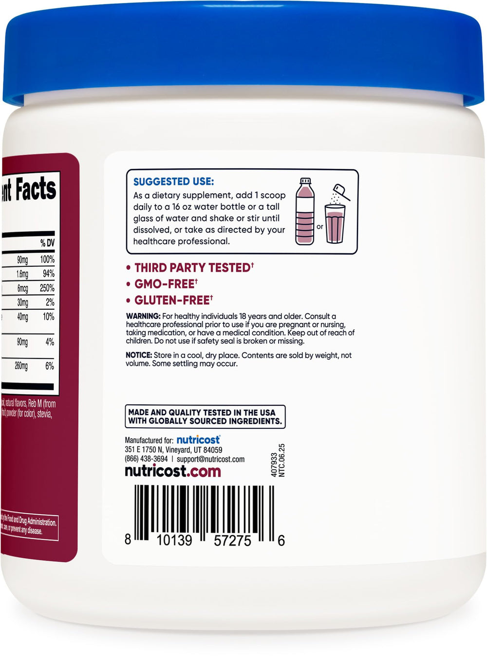 Nutricost Electrolyte Complex grape drink after a workout
