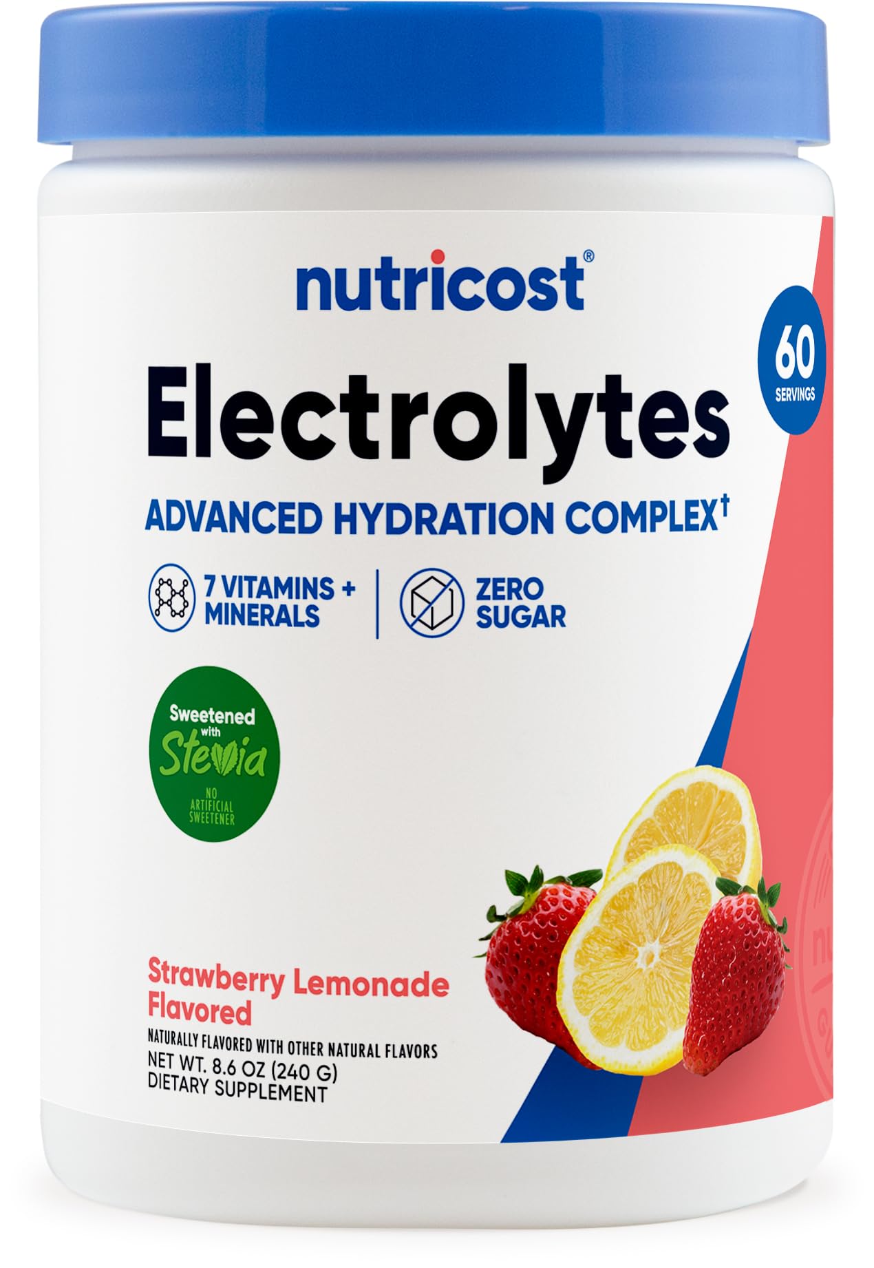 Nutricost Electrolytes Complex bottle front view for on-the-go hydration