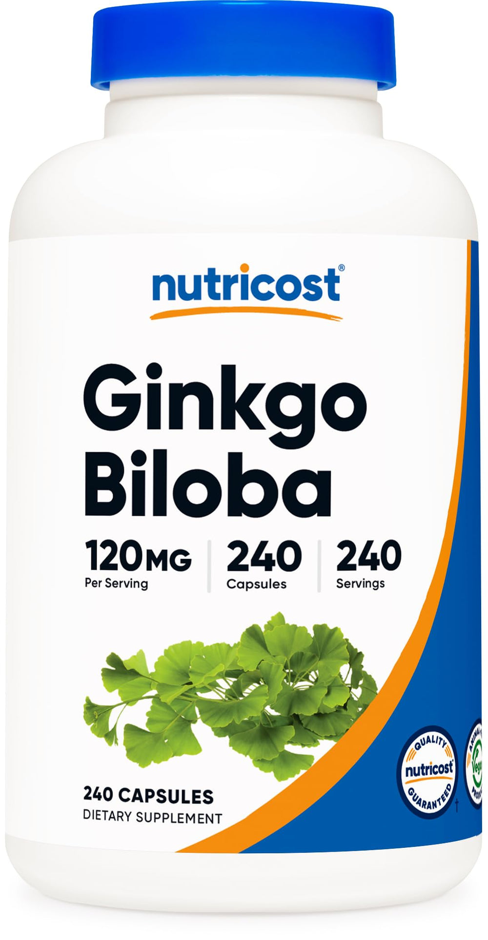 Nutricost Ginkgo Biloba bottle for easy daily supplementation.