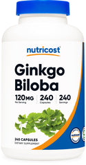 Nutricost Ginkgo Biloba bottle for easy daily supplementation.